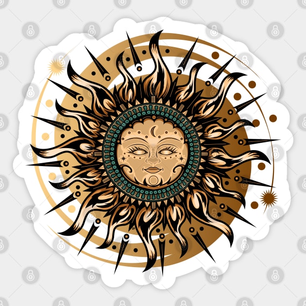 Sun Goddess Sticker by adamzworld